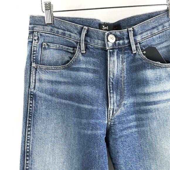 3x1 NYC W3 Straight Authentic Crop Ace Raw-Hem Jeans - Picture 4 of 9